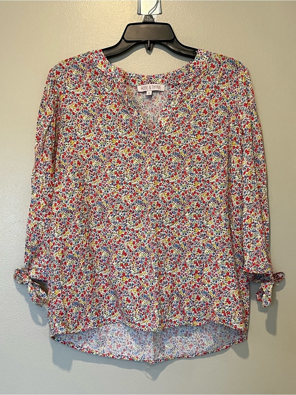Rose & Thyme Tie-Sleeve Blouse